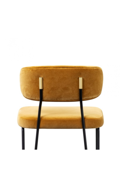 DUISTT - Apollo Counter Stool - Black Lacquered Iron Structured and Brushed Brass - Portugal