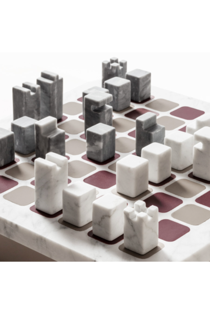 GIOBAGNARA - Delos Wood Chess Set with Leather Base