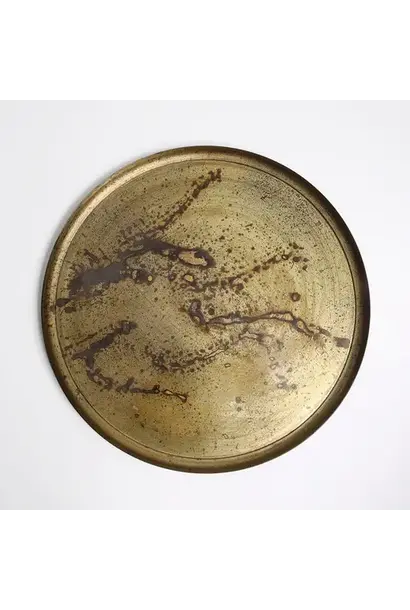 Michael Verheyden - Serve Gutai Patinated Brass Tray - Med D30xH2.5cm