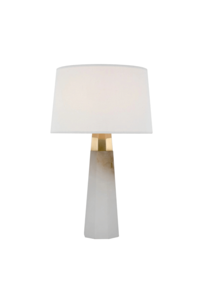 AERIN - Olsen 15" Cordless Accent Lamp - Alabaster with Line Shade