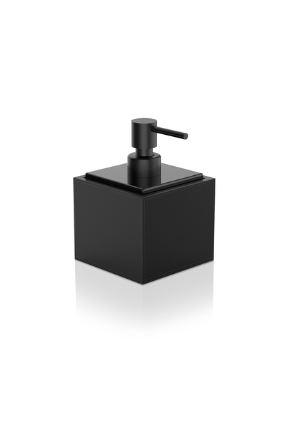 DW - Brownie - SSP Soap Dispenser - Black Porcelain / Vegan Leather - Germany