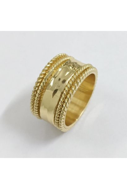 WILFRID & HEATH - Fidget Ring size 7 -18kt Gold Plated Brass