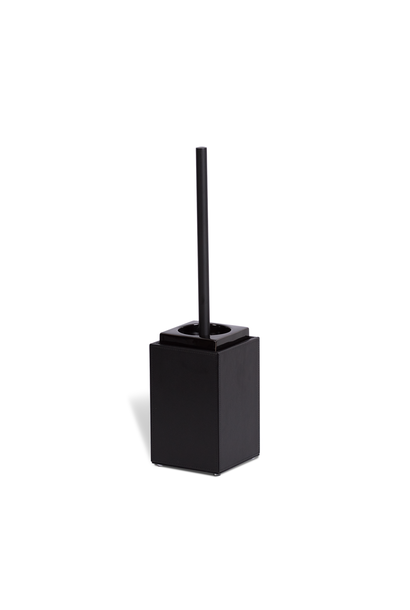 DW - Brownie - SBG Free Standing Toilet Brush - Black Porcelain / Vegan Leather - Germany