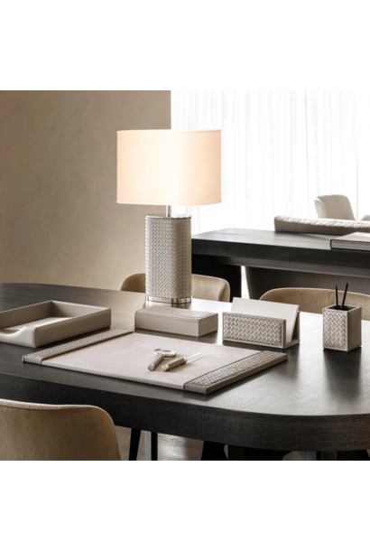 Riviere - Celio Handwoven Leather 7 Piece Desk Set - Italy