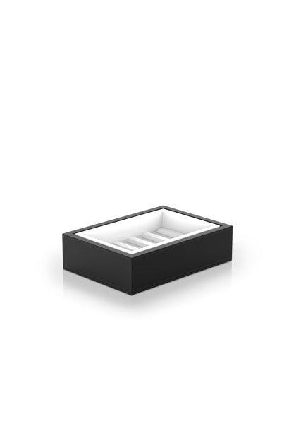 DW - Brownie - Soap Dish STS - White Porcelain / Vegan Leather - Germany