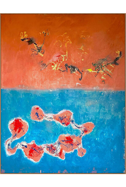 Harold David - And Throw It In the Ocean, 2025 - Mixed media on canvas - 160x133cm framed