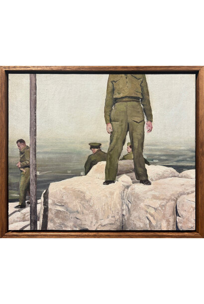 James King - Captured Territory, 2025 - Oil on canvas mounted on board - 28x33cm framed