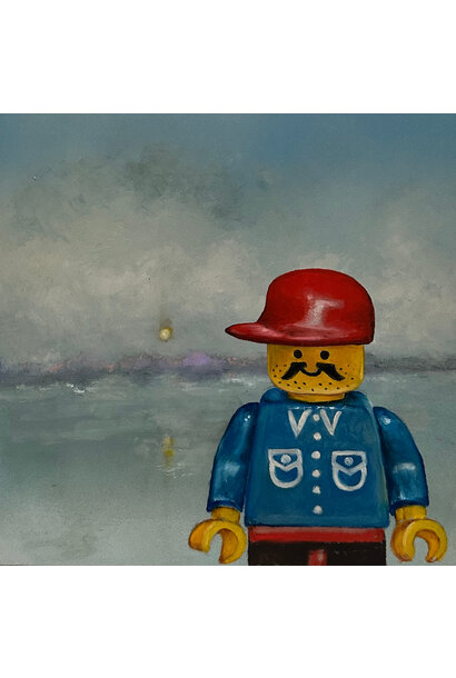 Garth Nichol - Damon, 2025 - Oil on board - 33x33cm framed