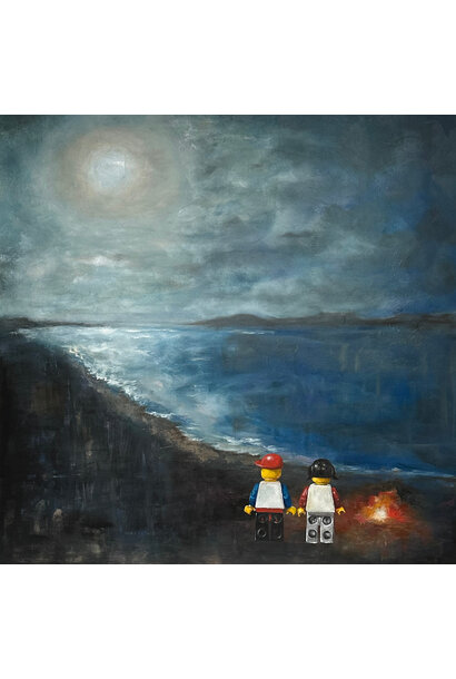 Garth Nichol - First Date, 2025 - Oil on board - 100x100cm