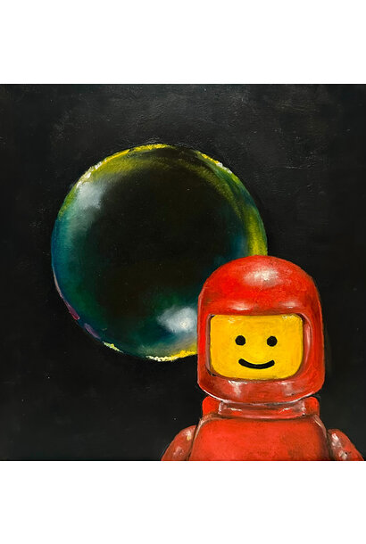 Garth Nichol - Space Bubble, 2025 - Oil on board - 33x33cm framed