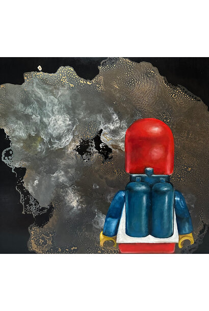 Garth Nichol - Nebula II, 2025 - Oil on board - 68x73cm framed