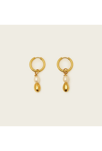 SPIRITUS STONES - PRIMAL LIGHT COLLECTION - Primal Sage Earrings with Pearls