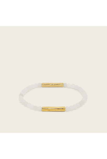 SPIRITUS STONES -  PRIMAL LIGHT COLLECTION - Tranquil Dawn Bracelet with White Jade
