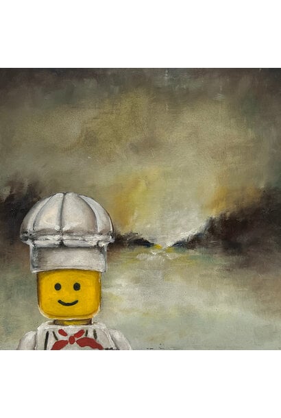 Garth Nichol - Chef Pete, 2025 - Oil on dibond - 50x50cm framed