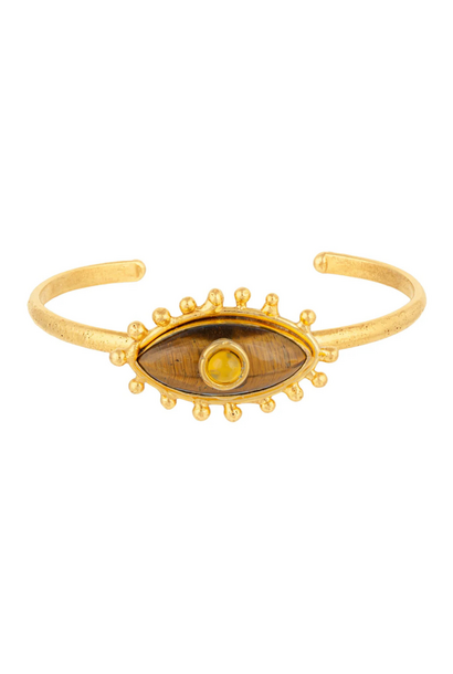 Sylvia Toledano - Third Eye Cuff  - Tigers Eye & Yellow Onyx - Paris