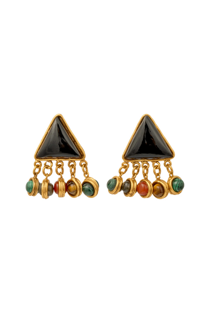 Sylvia Toledano - Medusa Clip On Earrings - Black Onyx - Paris