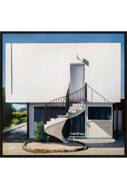 James King - Cube House, Roquebrune sur Argens, 2018 -  Oil on Board - 63x63cm framed