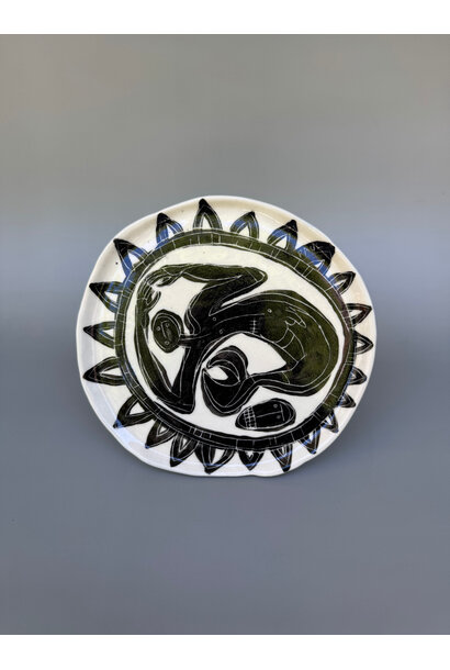 Paul O’Connor - Merman Plate 1, 2024 - Glazed porcelain - 17x18cm