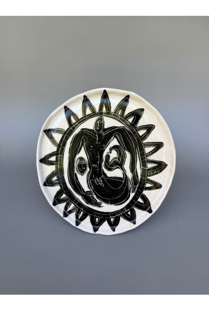 Paul O’Connor - Merman Plate 3, 2024 - Glazed porcelain - 17x18cm