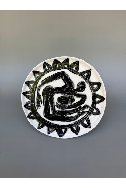 Paul O’Connor - Naughty Plate 1, 2024 - Glazed porcelain - 17x18cm