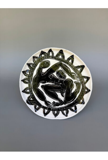 Paul O’Connor - Naughty Plate 3, 2024 - Glazed porcelain - 17x18cm