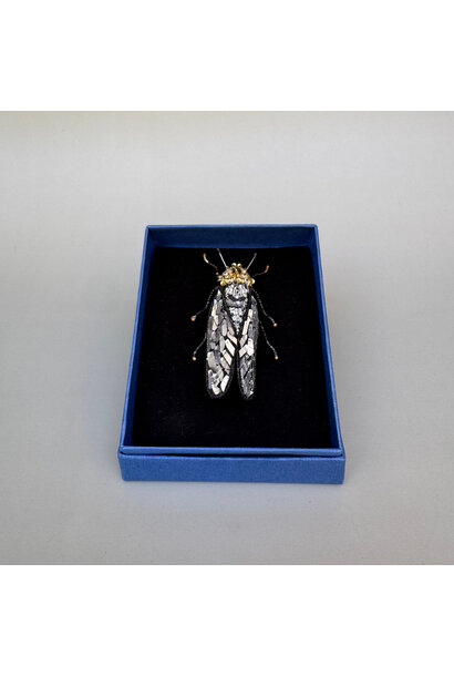 Trovelore - Walkers Cicada Embellished Brooch - Handmade in India in Small Batches by Artisan