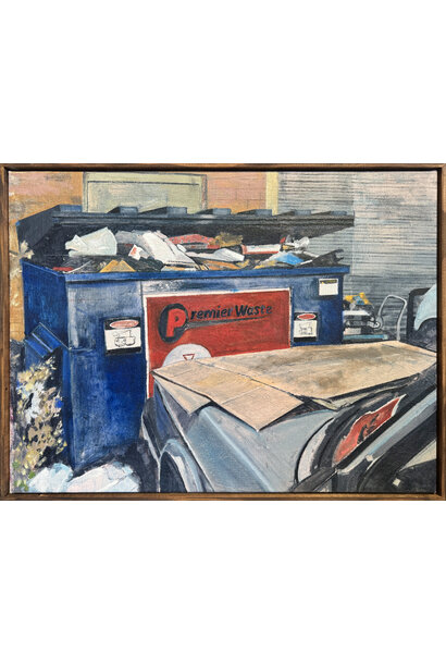 Margaret McIntosh - Premier Waste, 2025 - Oil on canvas - 47.5x62cm framed