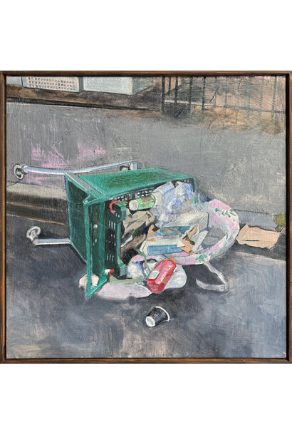 Margaret McIntosh - One of the New Trollies, 2025 - Oil on canvas - 57.5x57.5cm framed