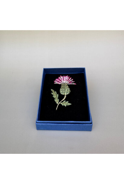 Trovelore - Spear Thistle Embellished Brooch - Handmade in India in Small Batches by Artisan