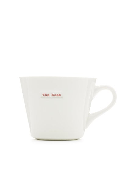 the boss White Ceramic Mug 350ml by Keith Brymer Jones