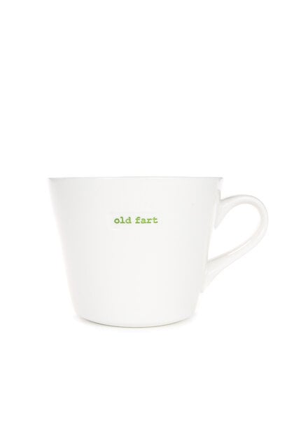 old fart White Ceramic Mug 350ml by Keith Brymer Jones