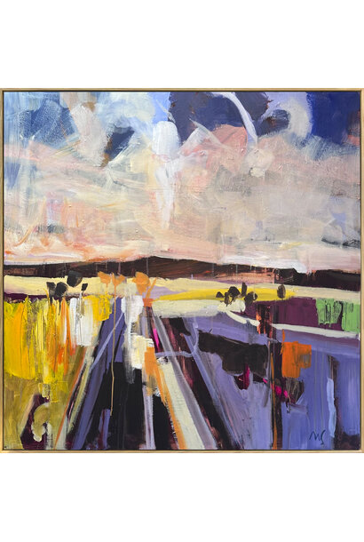 Mike Staniford - Earthmarks, 2025 - Acrylic on canvas - 102x102cm framed