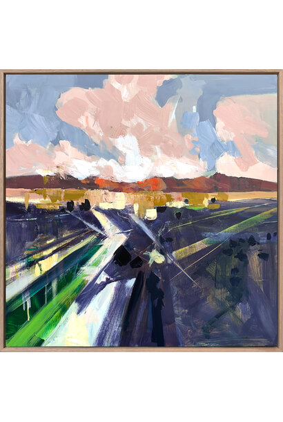 Mike Staniford - On Track, 2025 - Acrylic on canvas - 63x63cm framed