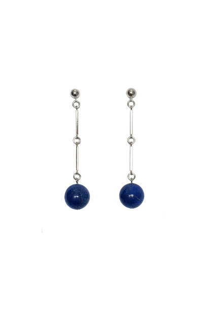 2 by Lyn & Tony - CODA Lapis on Sterling Silver Earrings - Handcrafted in Australia