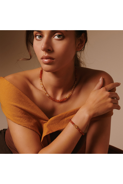 SPIRITUS STONES - FIRE HORSE NECKLACE WITH CITRINE & CARNELIAN