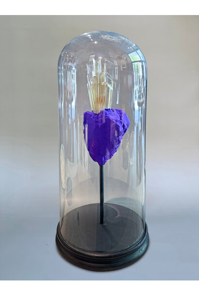 Thomas Bucich - Sovereign, 2025 - Plaster, steel, silver leaf, antique Baccarat crystal and antique dome - 50x22cm