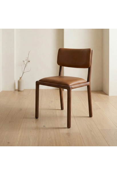 The Wood Room - Palisade Dining Chair - American Walnut Sycamore Leather
