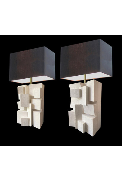 Dan Schneiger - Marcel Lamps - Gesso finish - 35x23x15cm each