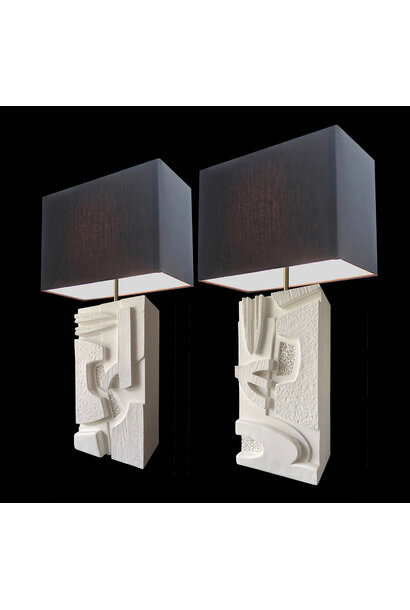 Dan Schneiger - Vineta Lamps - Gesso finish - 35x23x15cm each