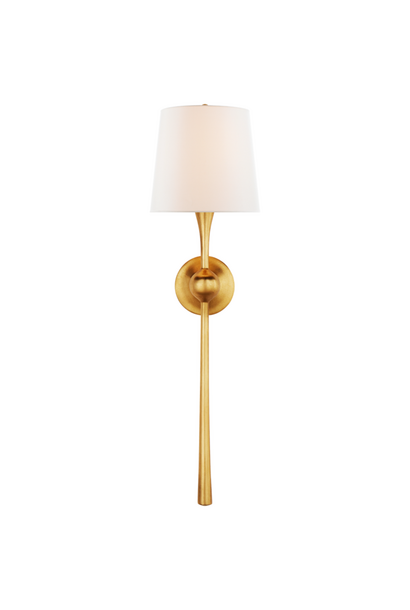 AERIN - Dover Large Tail Sconce with Linen Shade