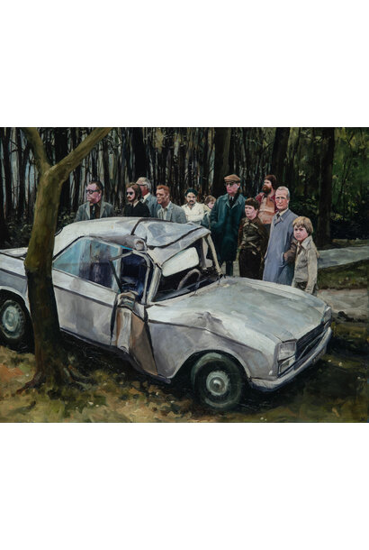 James King - The gathering, 2026 - Oil on board - 45x50cm