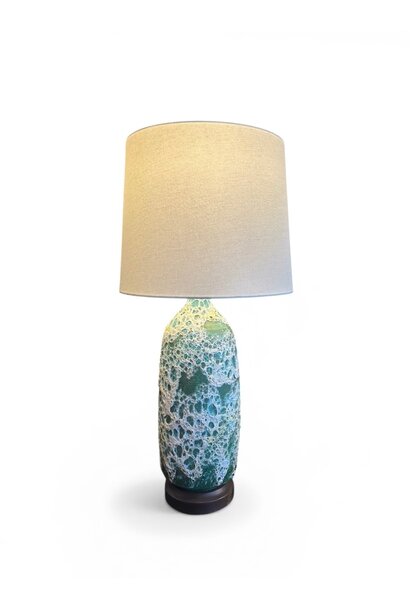 Vintage Fat Lava Ceramic Table Lamp | 1960s–70s West German Style