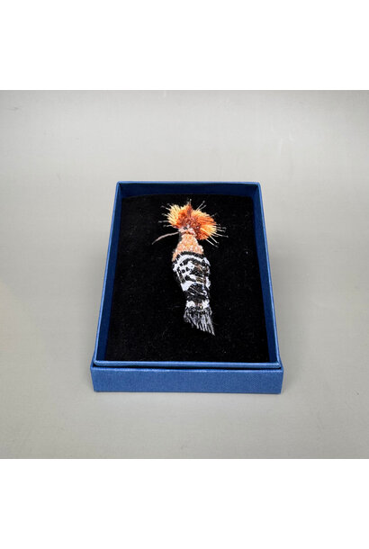 Trovelore -  Eurasian Hoopoe Embellished Brooch - Handmade in India in Small Batches by Artisan