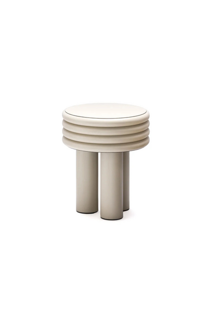 Stephane Parmentier x Giobagnara -  Scala Leather Coffee Table - Small High - Nappa Leather - Italy