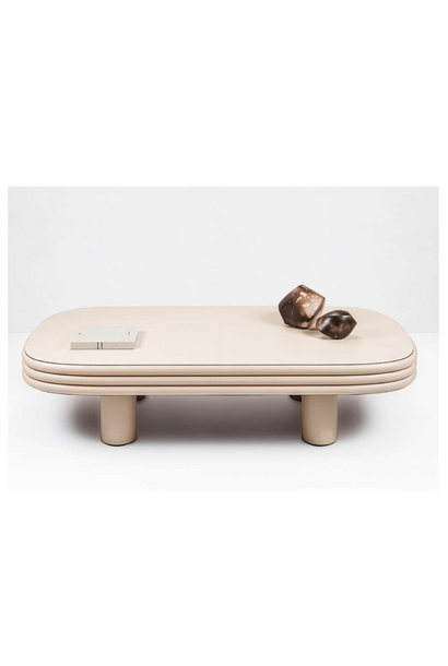 Stephane Parmentier x Giobagnara - Scala Leather Rectangular Coffee Table - Nappa - Italy