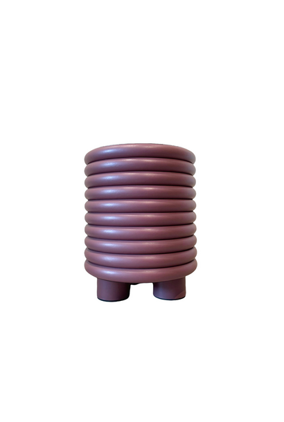 Stephane Parmentier x Giobagnara - Scala Leather Stool - Antique Rose Nappa Leather - Italy
