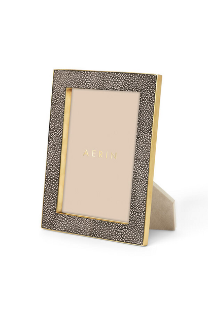 AERIN - Classic Embossed  Shagreen Frame 5x7" - Chocolate