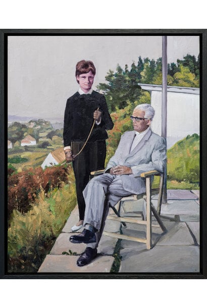 James King - The architect and his daughter, 2026 - Oil on board - 50x40cm