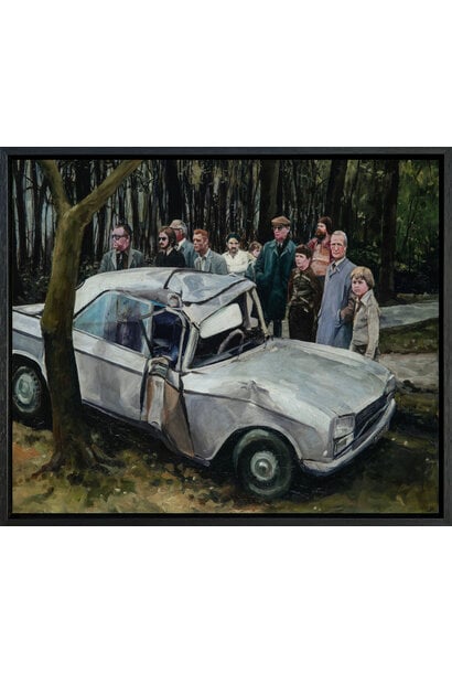 James King - The gathering, 2026 - Oil on board - 45x50cm