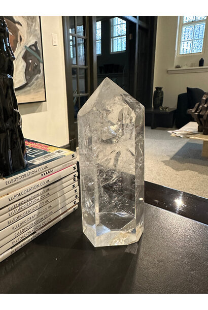 Polished Clear Quartz Point - H17xD7cm (Approx)